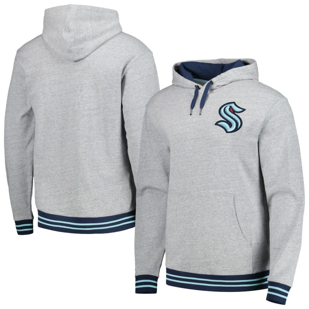 Seattle Kraken Mitchell & Ness Classic French Terry Pullover Hoodie - Heather Gray | NHL online