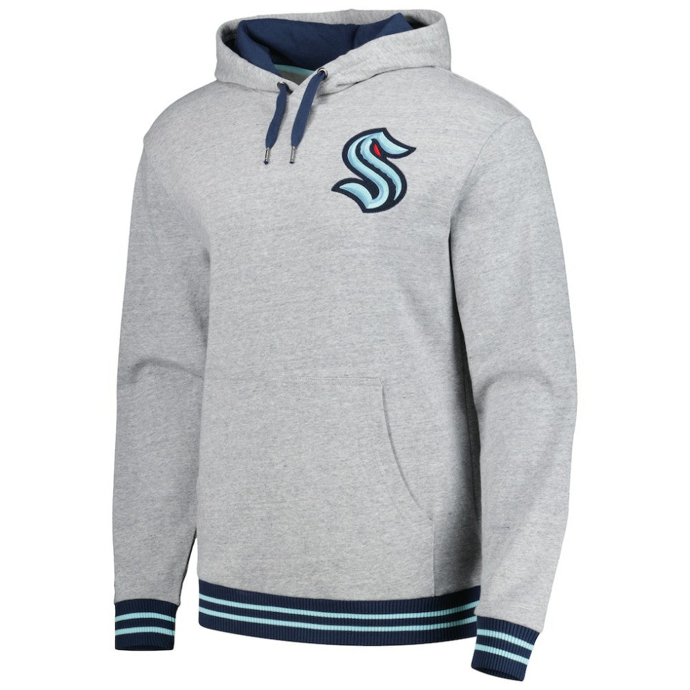 Seattle Kraken Mitchell & Ness Classic French Terry Pullover Hoodie - Heather Gray | NHL online
