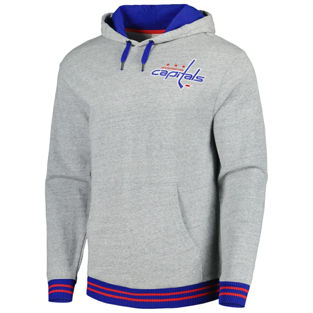 Washington Capitals Mitchell & Ness Classic French Terry Pullover Hoodie - Heather Gray | NHL discount