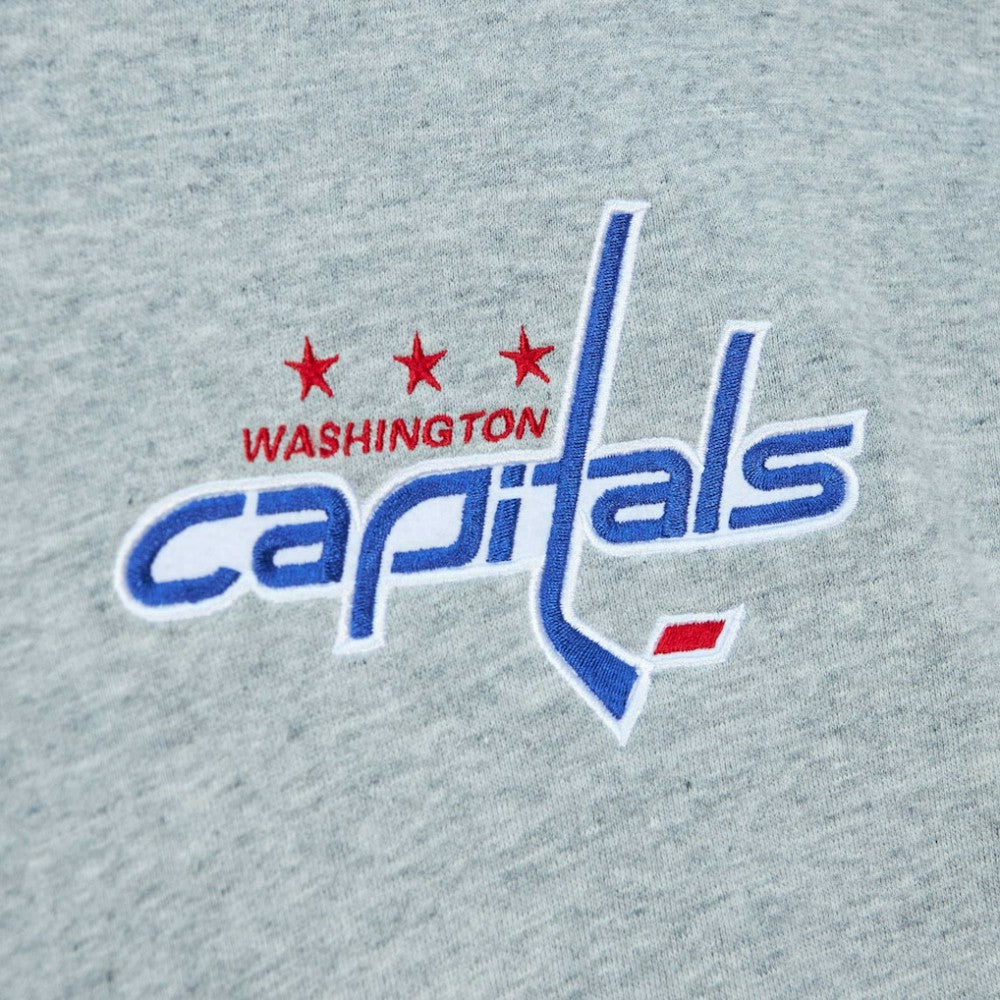 Washington Capitals Mitchell & Ness Classic French Terry Pullover Hoodie - Heather Gray | NHL discount