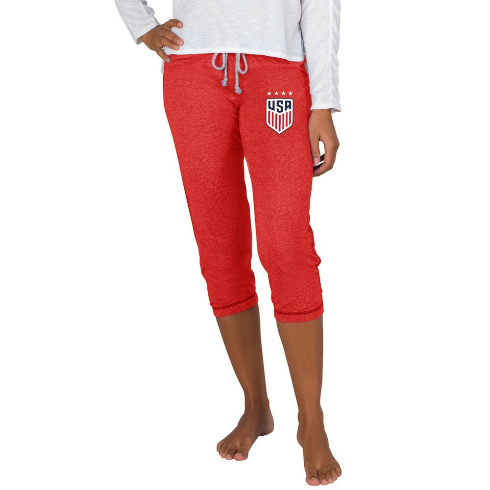 USWNT Concepts Sport Women's Quest Knit Capri Pants Red