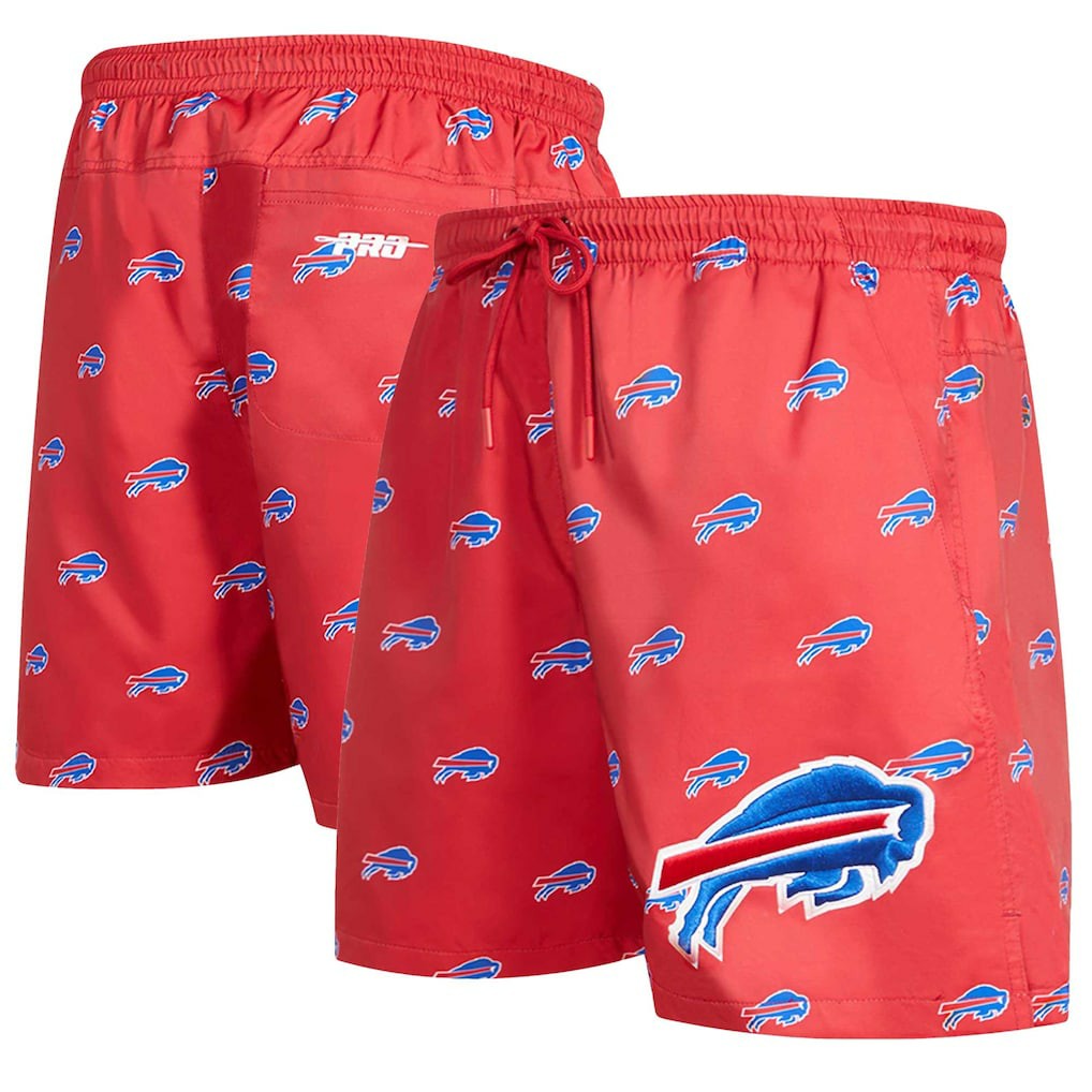 Buffalo Bills Pro Standard Allover Print Mini Logo Shorts - Red - NFL