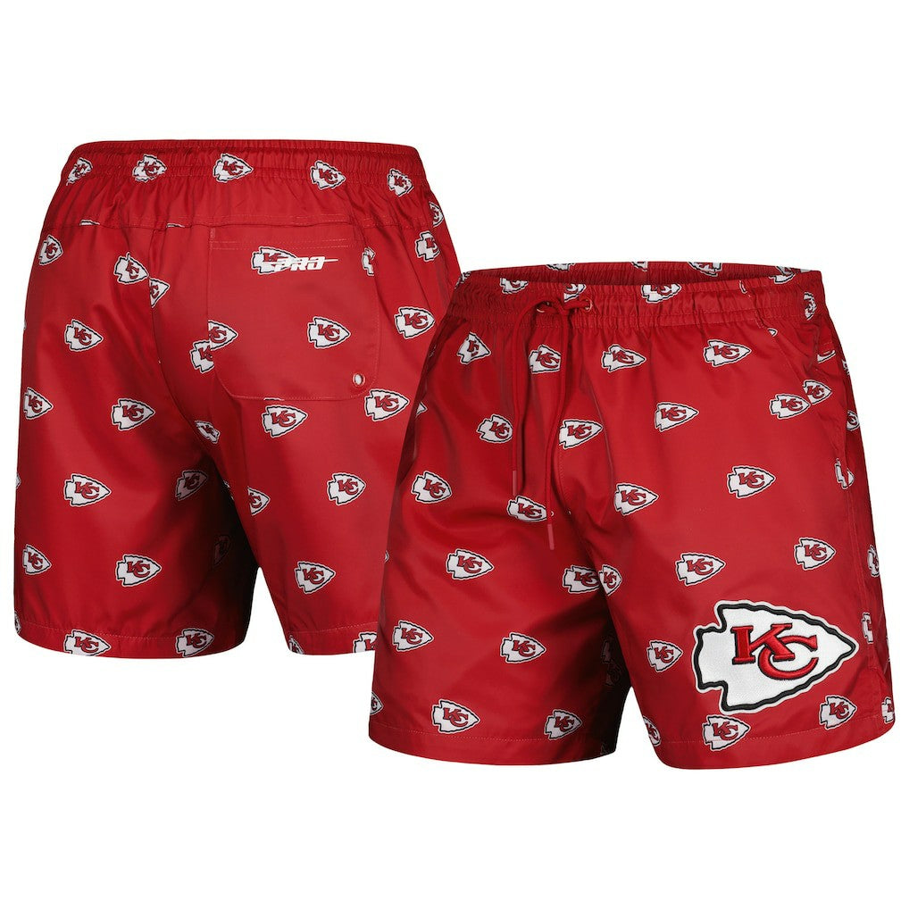 Kansas City Chiefs Pro Standard Allover Print Mini Logo Shorts - Red - NFL