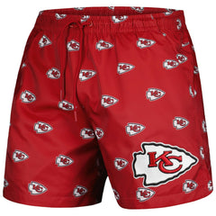 Kansas City Chiefs Pro Standard Allover Print Mini Logo Shorts - Red - NFL