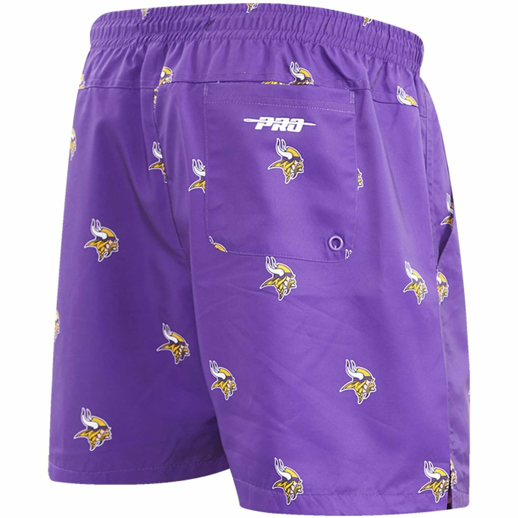 Minnesota Vikings Pro Standard Allover Print Mini Logo Shorts - Purple - NFL