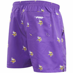 Minnesota Vikings Pro Standard Allover Print Mini Logo Shorts - Purple - NFL