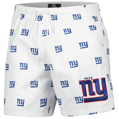 New York Giants Pro Standard Allover Print Mini Logo Shorts - White - NFL