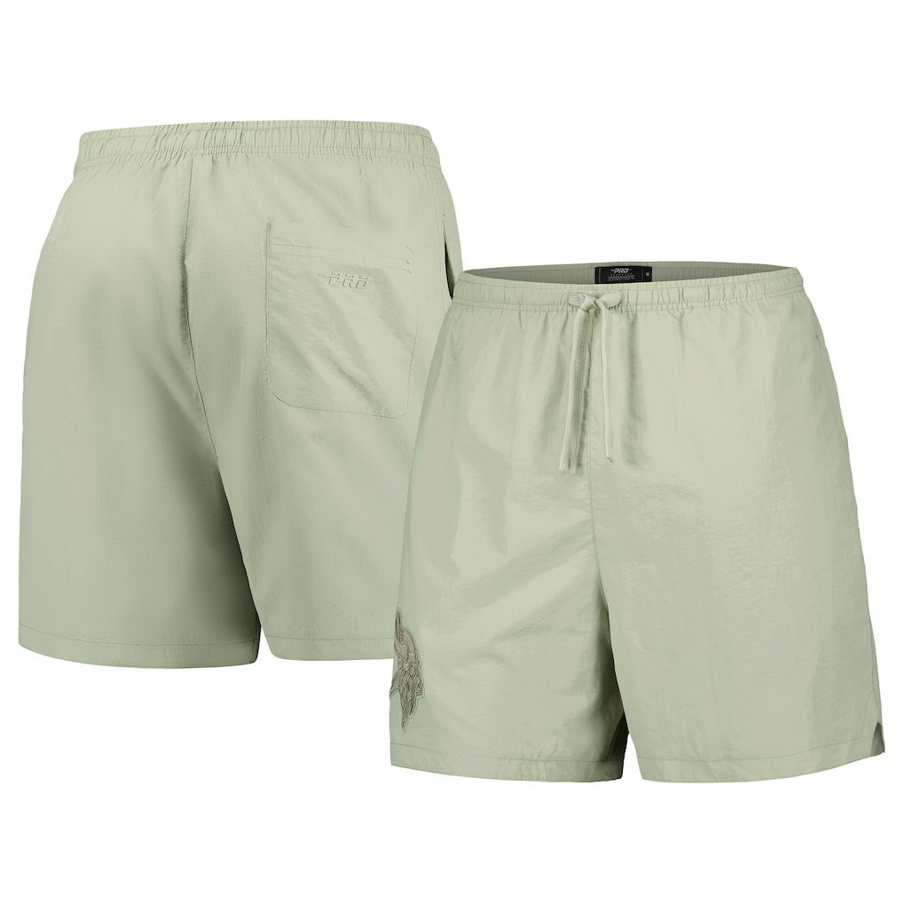 Minnesota Vikings Pro Standard Neutrals 2.0 Woven Shorts - Light Green - NFL