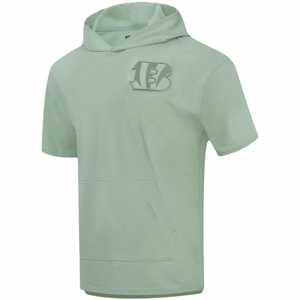 Cincinnati Bengals Pro Standard Neutrals Short Sleeve Pullover Hoodie - Light Green - NFL