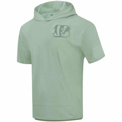 Cincinnati Bengals Pro Standard Neutrals Short Sleeve Pullover Hoodie - Light Green - NFL