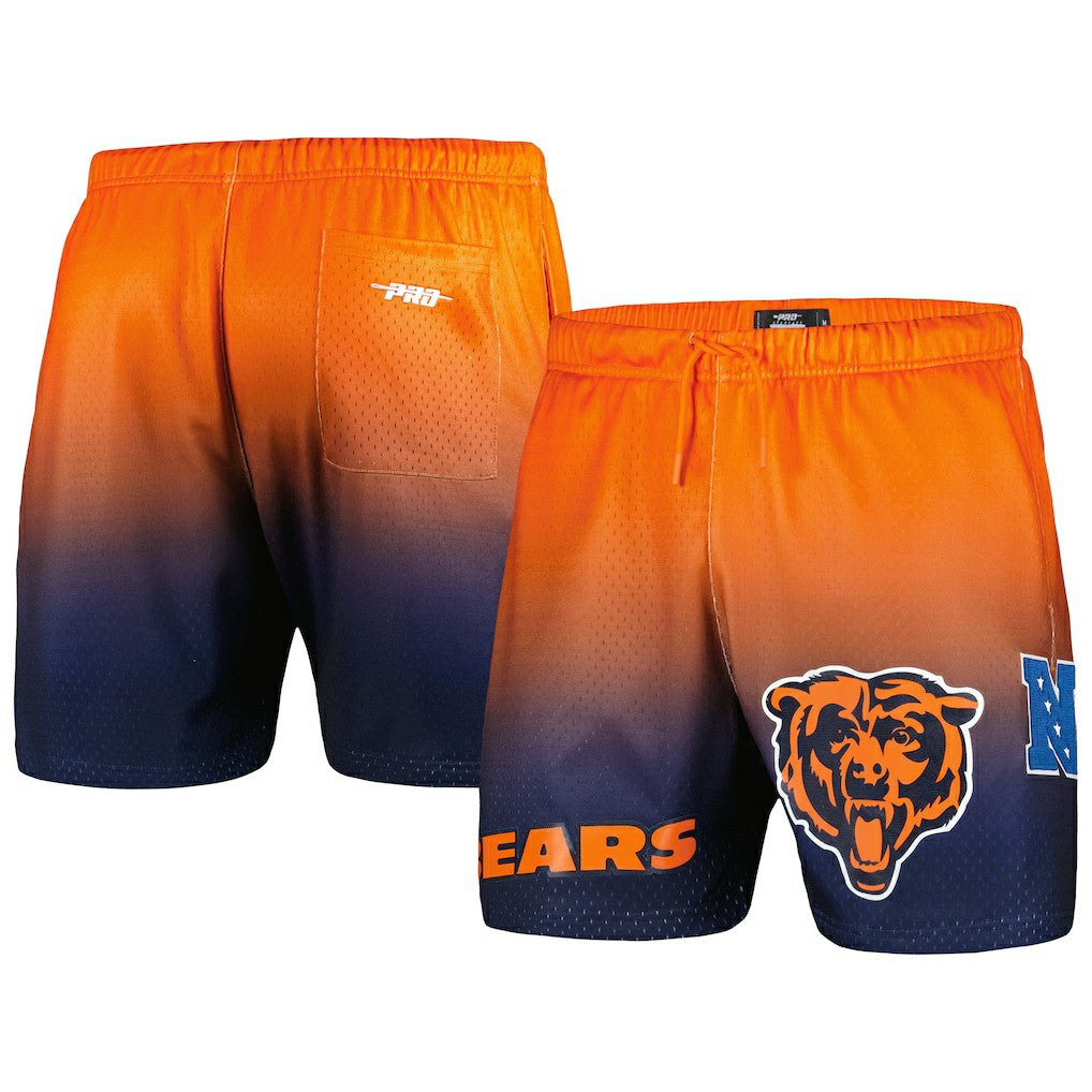 Chicago Bears Pro Standard Ombre Mesh Shorts - Navy/Orange - NFL
