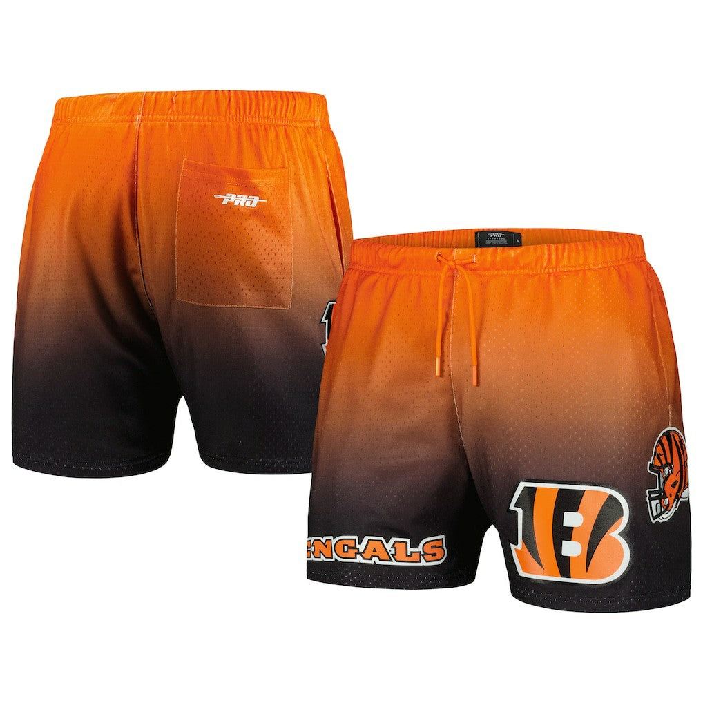 Cincinnati Bengals Pro Standard Ombre Mesh Shorts - Black/Orange - NFL
