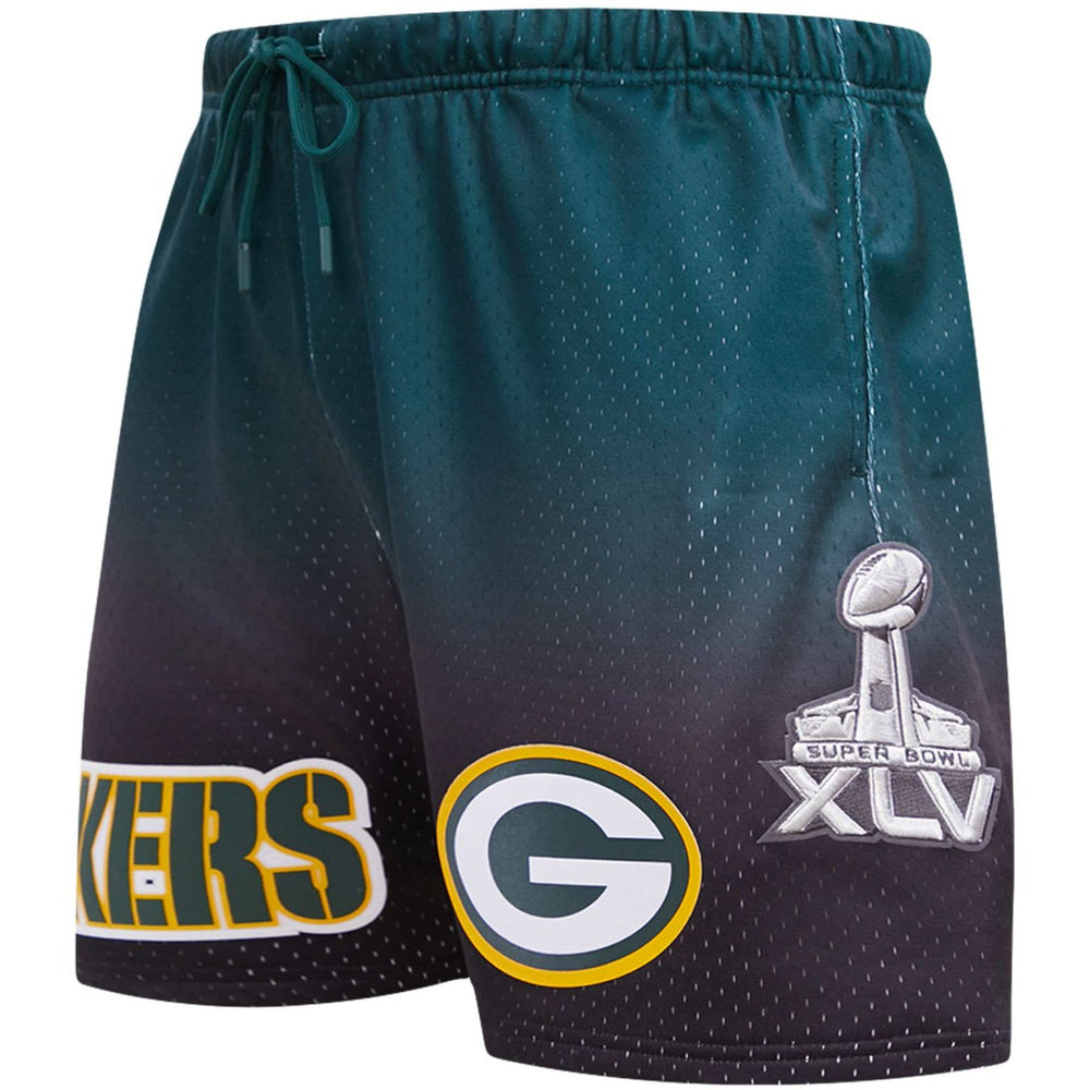 Green Bay Packers Pro Standard Ombre Mesh Shorts - Black/Green - NFL