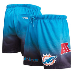 Miami Dolphins Pro Standard Ombre Mesh Shorts - Black/Aqua - NFL