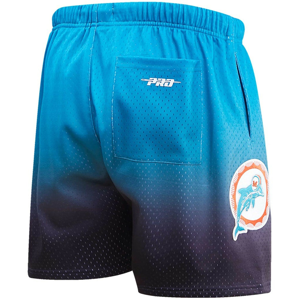 Miami Dolphins Pro Standard Ombre Mesh Shorts - Black/Aqua - NFL