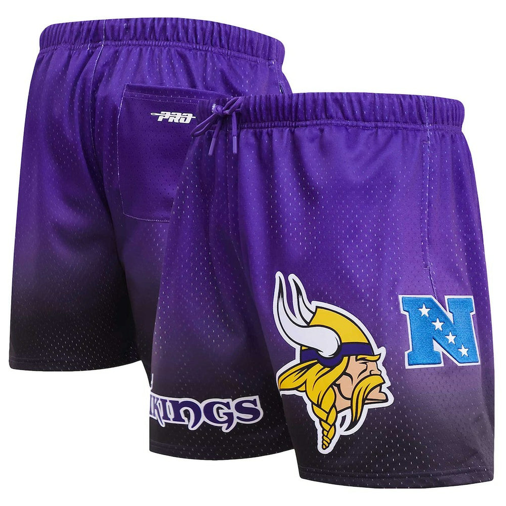 Minnesota Vikings Pro Standard Ombre Mesh Shorts - Black/Purple - NFL