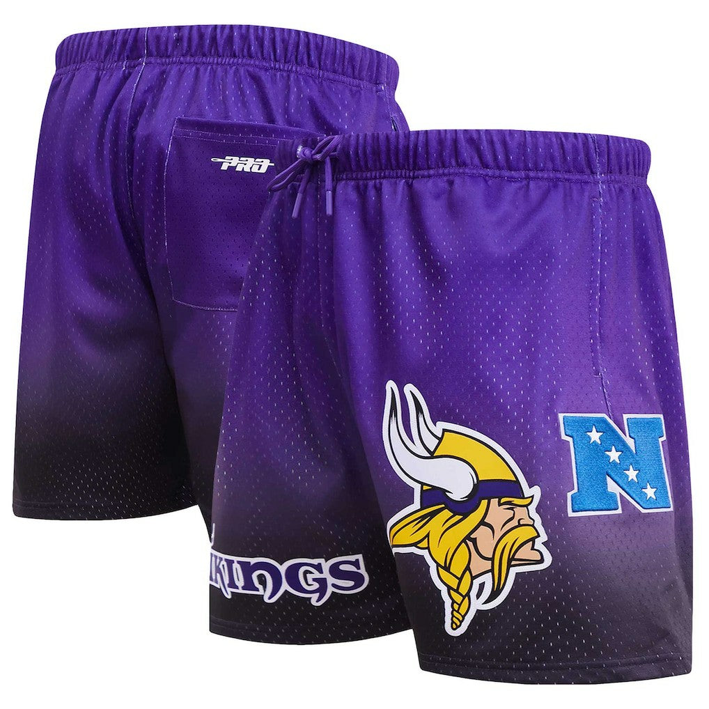 Minnesota Vikings Pro Standard Ombre Mesh Shorts - Black/Purple - NFL