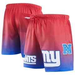 New York Giants Pro Standard Ombre Mesh Shorts - Royal/Red - NFL