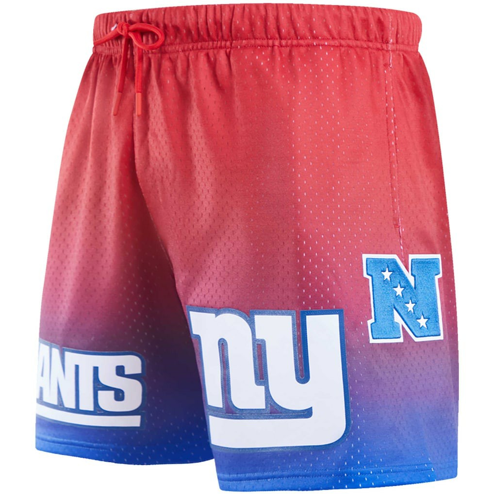 New York Giants Pro Standard Ombre Mesh Shorts - Royal/Red - NFL