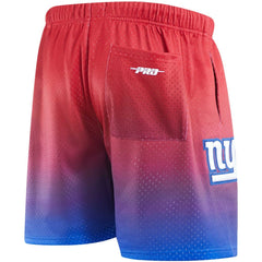 New York Giants Pro Standard Ombre Mesh Shorts - Royal/Red - NFL