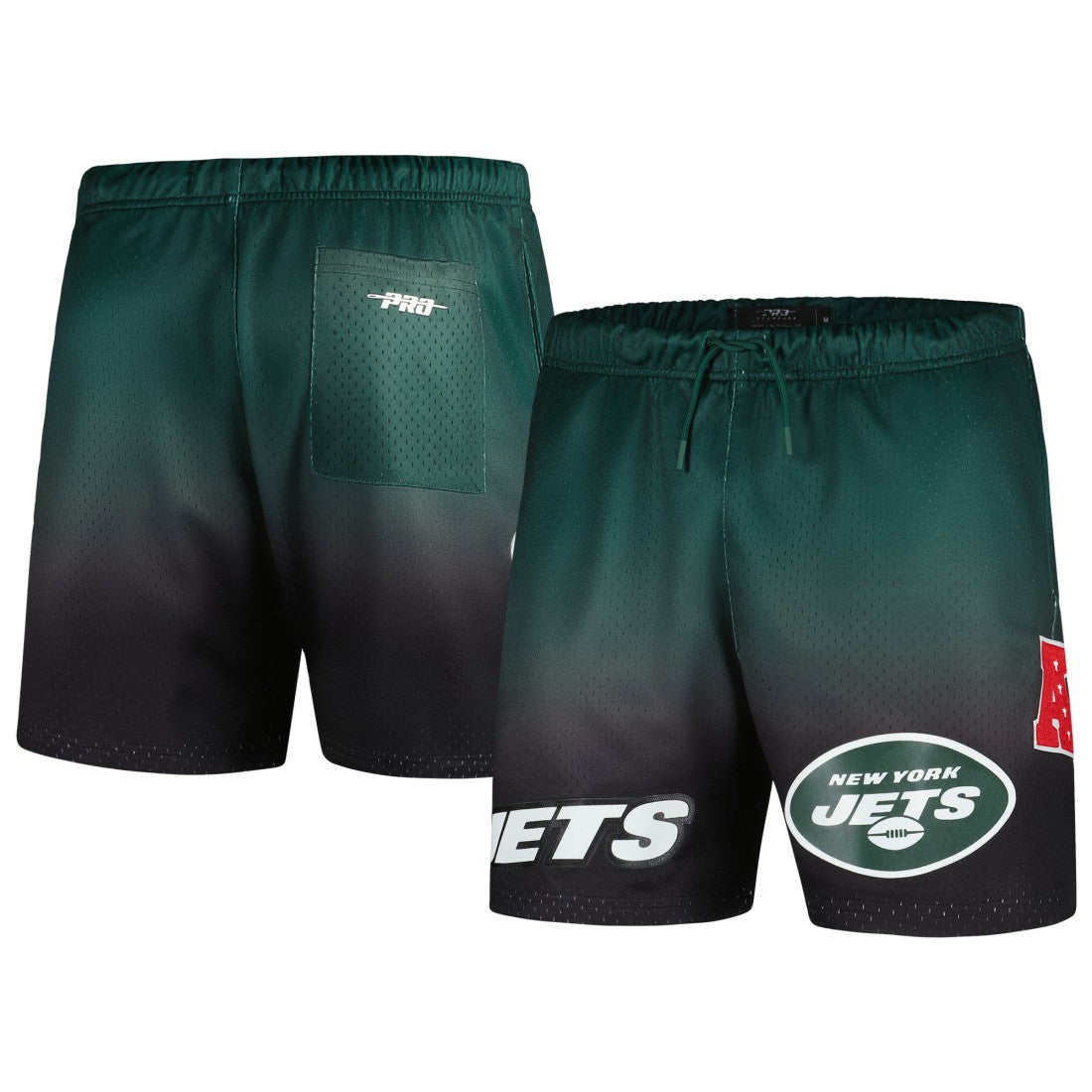 New York Jets Pro Standard Ombre Mesh Shorts - Black/Green - NFL