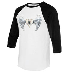 Chicago White Sox Tiny Turnip Women's Angel Wings 3/4-Sleeve Raglan T-Shirt Near Me