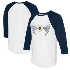 Milwaukee Brewers Tiny Turnip Women's Angel Wings 3/4-Sleeve Raglan T-Shirt Discount