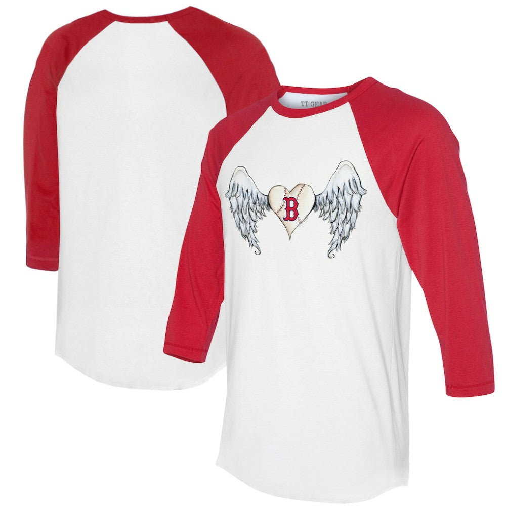 Boston Red Sox Tiny Turnip Women's Angel Wings 3/4-Sleeve Raglan T-Shirt for sale