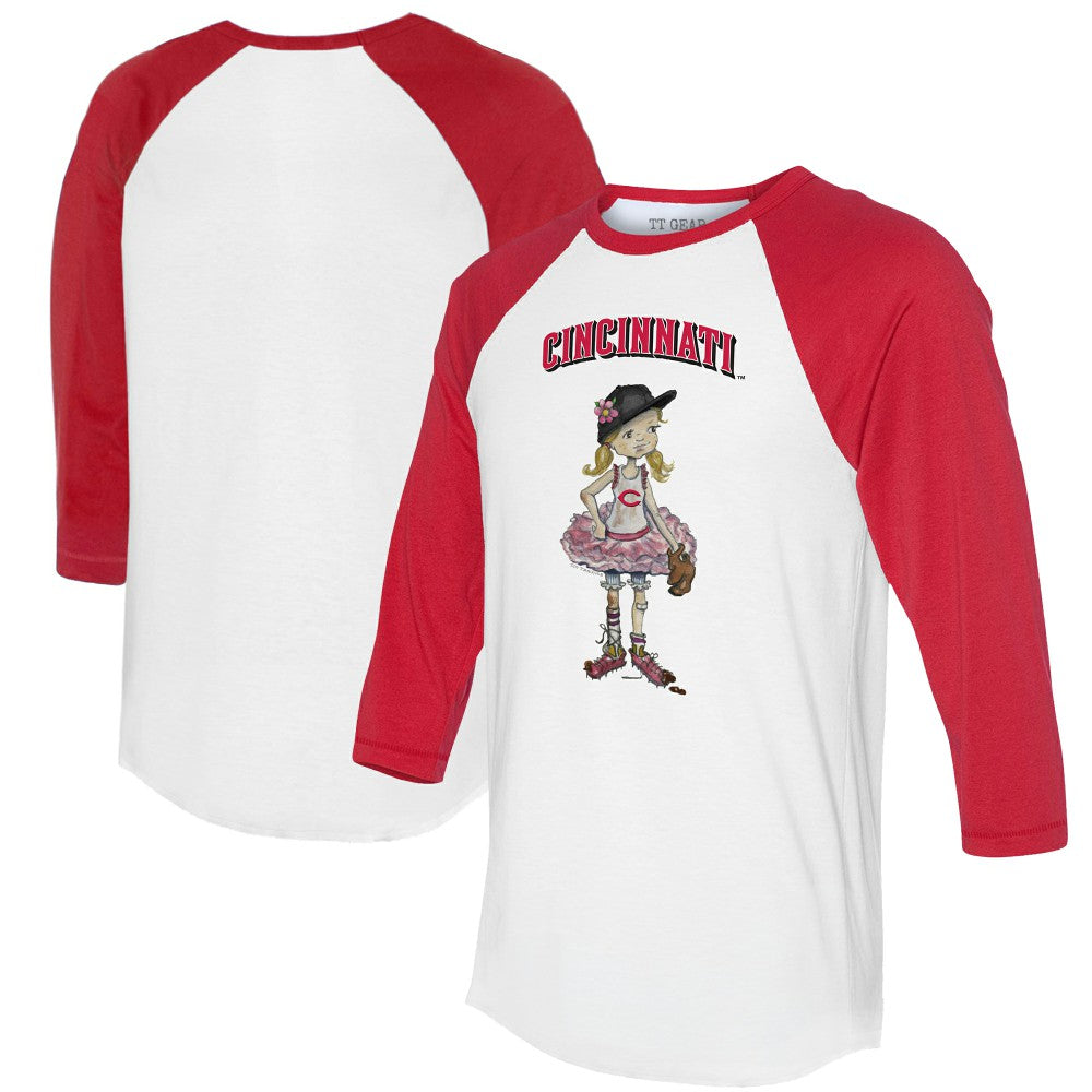 Cincinnati Reds Tiny Turnip Women's Babes 3/4-Sleeve Raglan T-Shirt Online