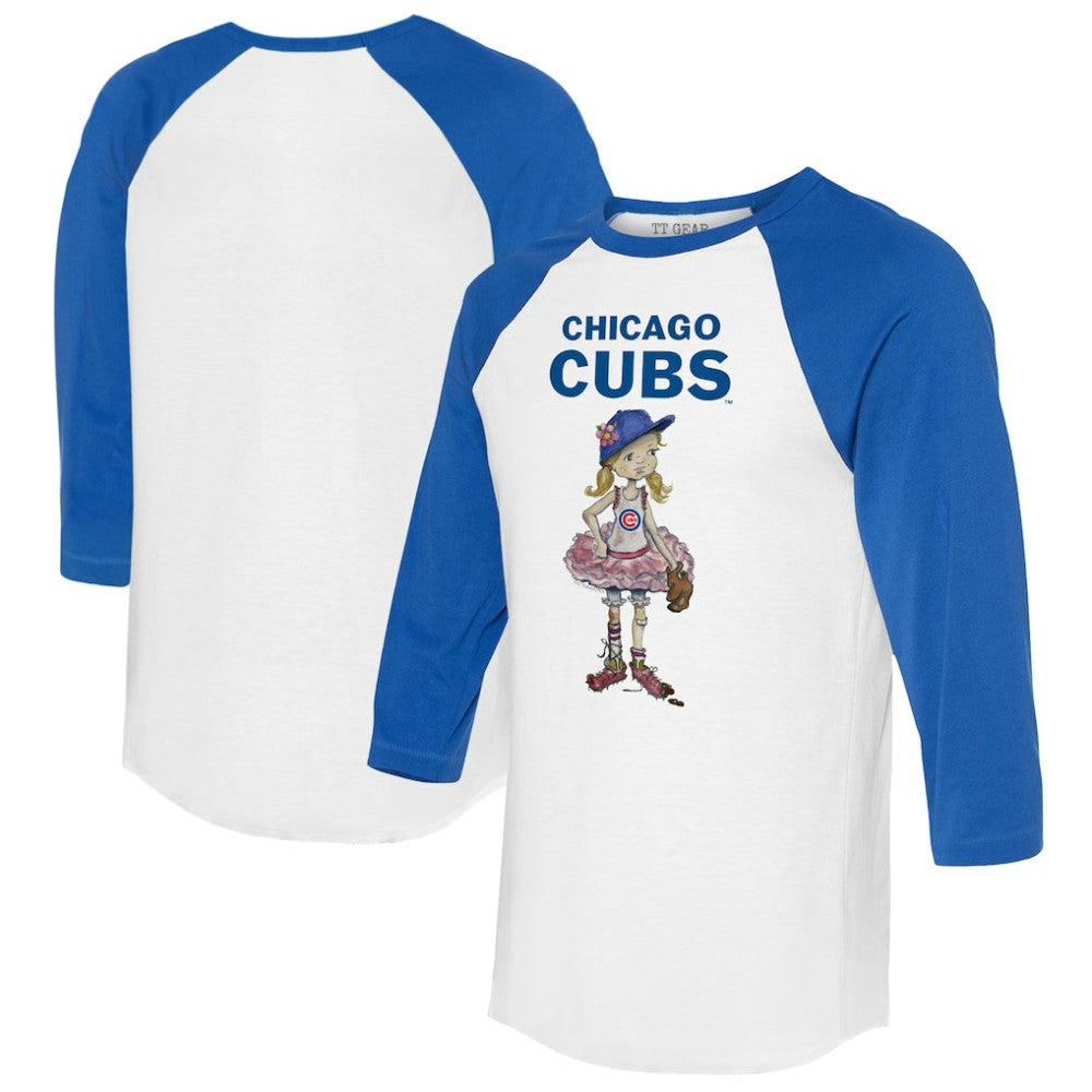 Chicago Cubs Tiny Turnip Women's Babes 3/4-Sleeve Raglan T-Shirt Sale