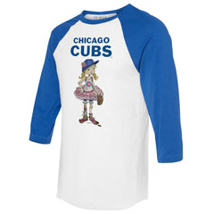 Chicago Cubs Tiny Turnip Women's Babes 3/4-Sleeve Raglan T-Shirt Sale