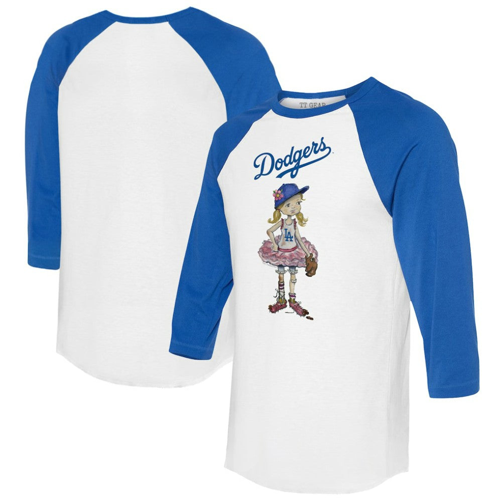 Los Angeles Dodgers Tiny Turnip Women's Babes 3/4-Sleeve Raglan T-Shirt Sale