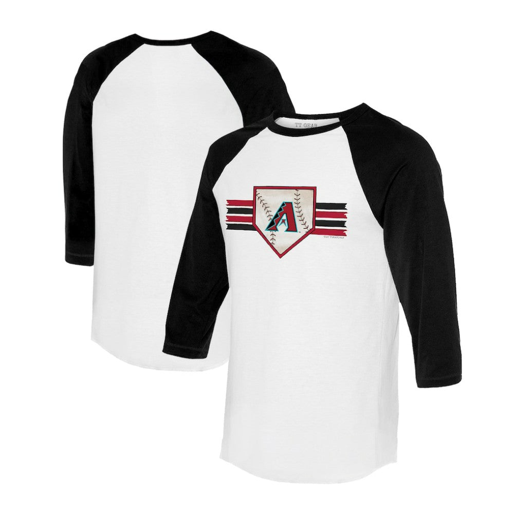 Arizona Diamondbacks Tiny Turnip Women's Base Stripe 3/4-Sleeve Raglan T-Shirt Sale