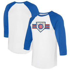 Chicago Cubs Tiny Turnip Women's Base Stripe 3/4-Sleeve Raglan T-Shirt Near Me