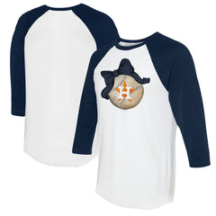 Houston Astros Tiny Turnip Women's Baseball Bow 3/4-Sleeve Raglan T-Shirt Outlet