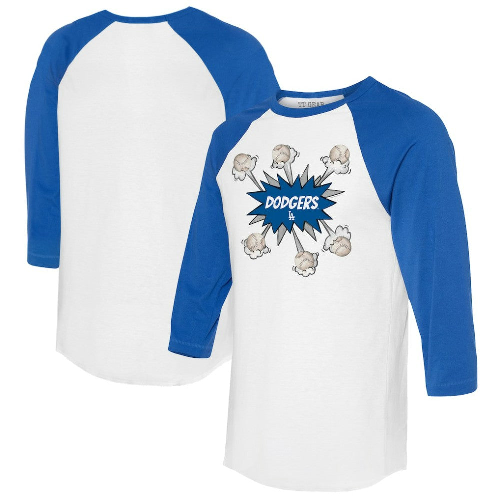 Los Angeles Dodgers Tiny Turnip Women's Baseball Pow 3/4-Sleeve Raglan T-Shirt Outlet