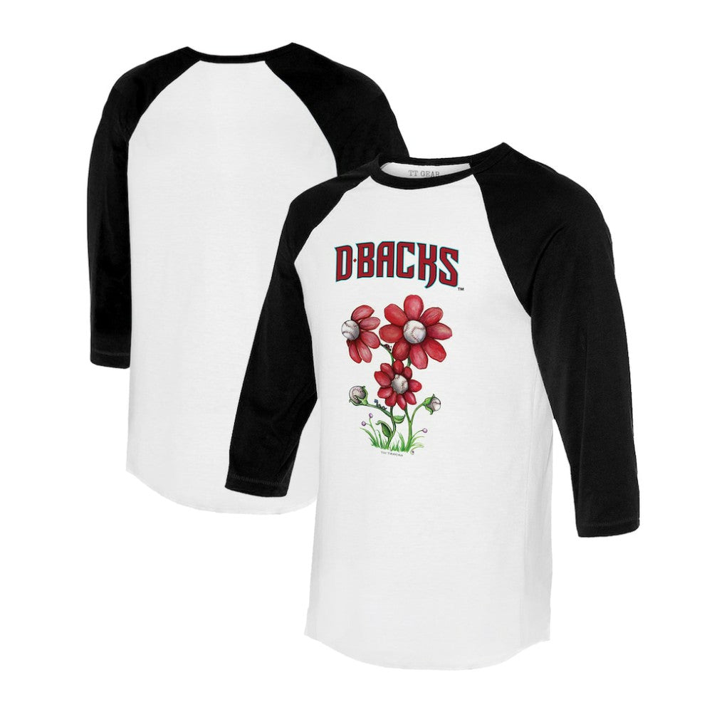 Arizona Diamondbacks Tiny Turnip Women's Blooming Baseballs 3/4-Sleeve Raglan T-Shirt Discount