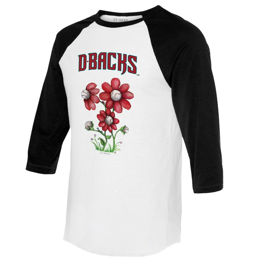 Arizona Diamondbacks Tiny Turnip Women's Blooming Baseballs 3/4-Sleeve Raglan T-Shirt Discount