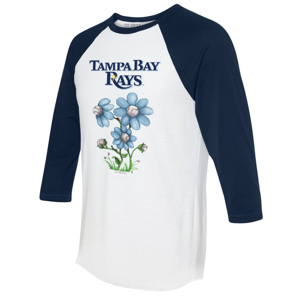 Tampa Bay Rays Tiny Turnip Women's Blooming Baseballs 3/4-Sleeve Raglan T-Shirt Sale