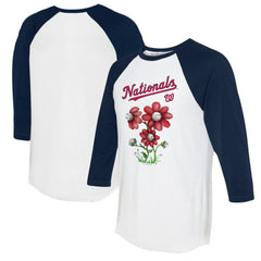 Washington Nationals Tiny Turnip Women's Blooming Baseballs 3/4-Sleeve Raglan T-Shirt Discount