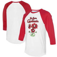 St. Louis Cardinals Tiny Turnip Women's Blooming Baseballs 3/4-Sleeve Raglan T-Shirt Sale