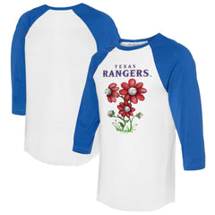 Texas Rangers Tiny Turnip Women's Blooming Baseballs 3/4-Sleeve Raglan T-Shirt Near Me