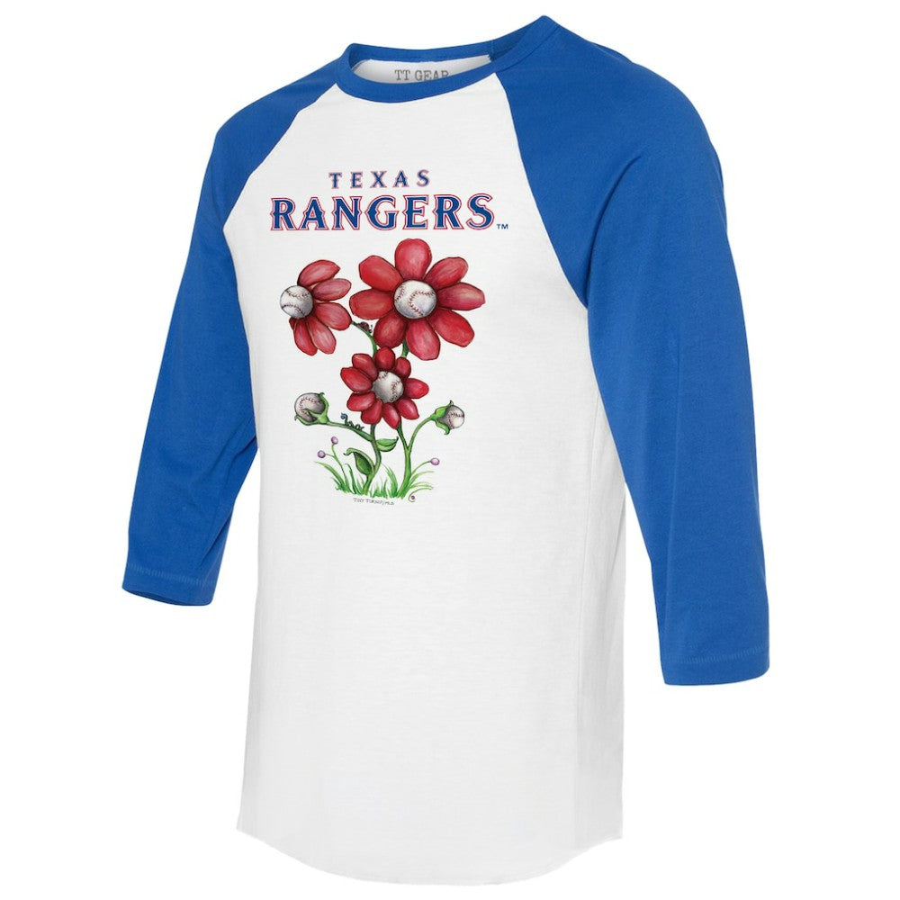 Texas Rangers Tiny Turnip Women's Blooming Baseballs 3/4-Sleeve Raglan T-Shirt Near Me
