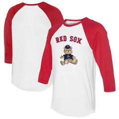 Boston Red Sox Tiny Turnip Women's Teddy Boy 3/4-Sleeve Raglan T-Shirt Sale