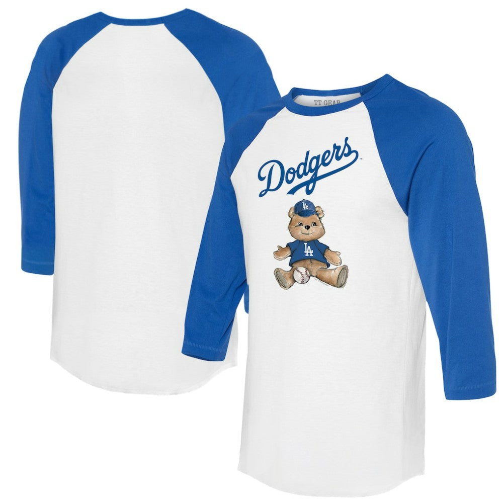 Los Angeles Dodgers Tiny Turnip Women's Teddy Boy 3/4-Sleeve Raglan T-Shirt Outlet
