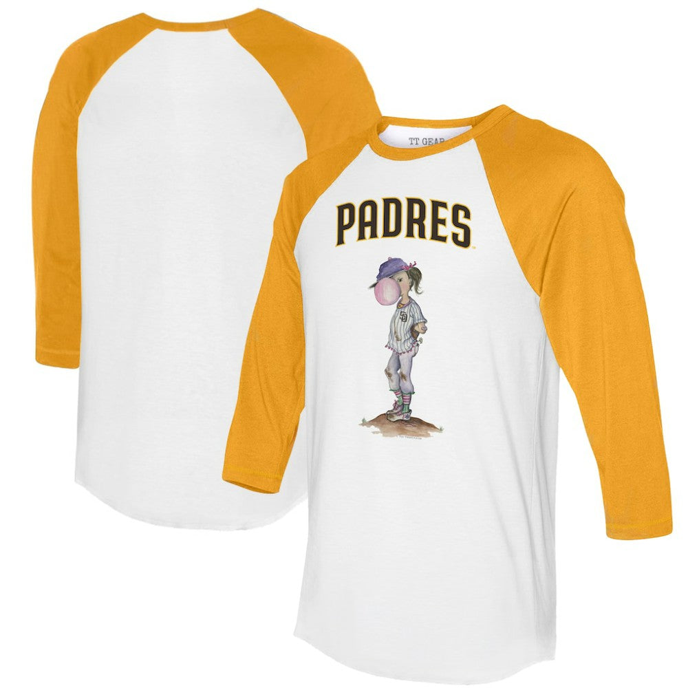 San Diego Padres Tiny Turnip Women's Bubbles 3/4-Sleeve Raglan T-Shirt Sale