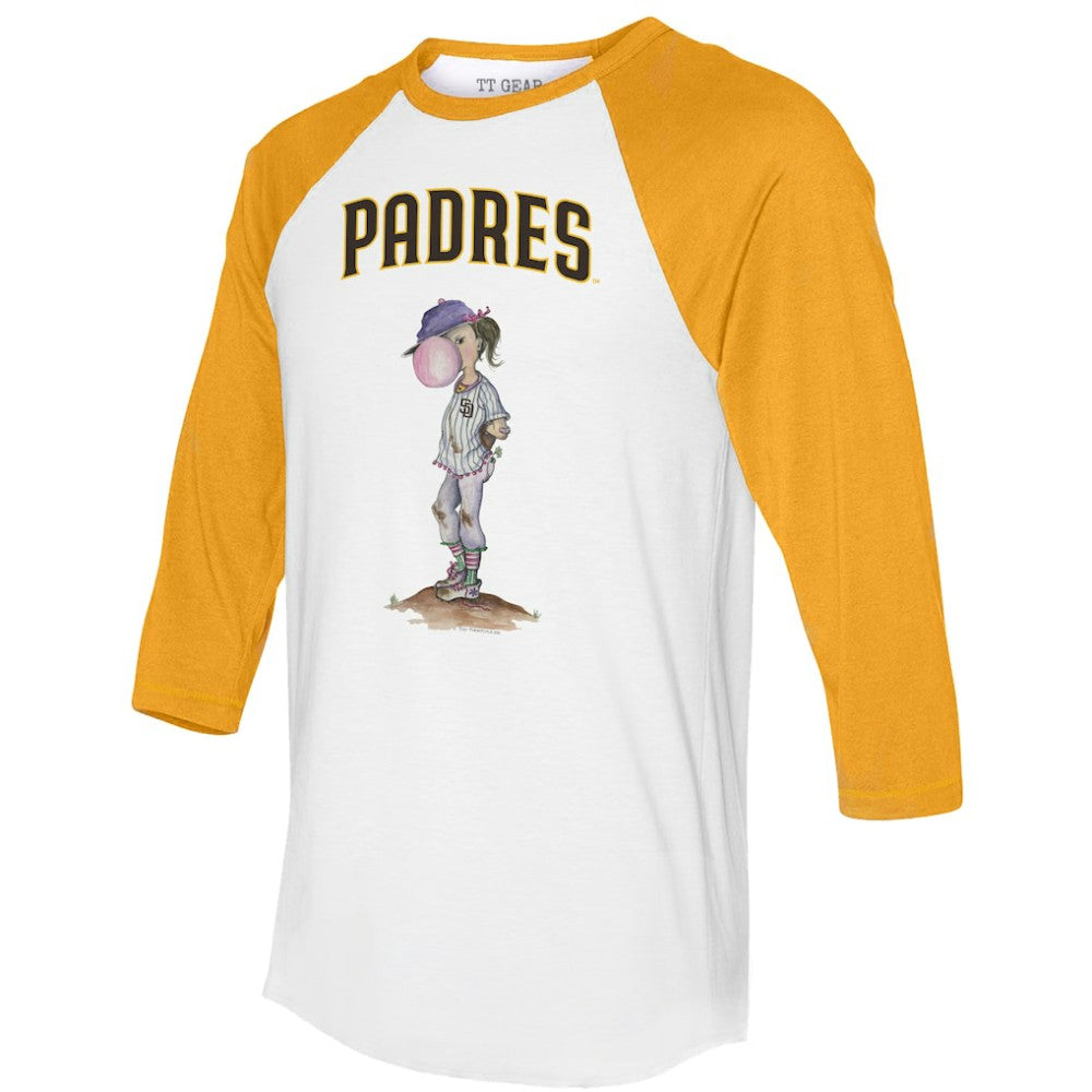 San Diego Padres Tiny Turnip Women's Bubbles 3/4-Sleeve Raglan T-Shirt Sale