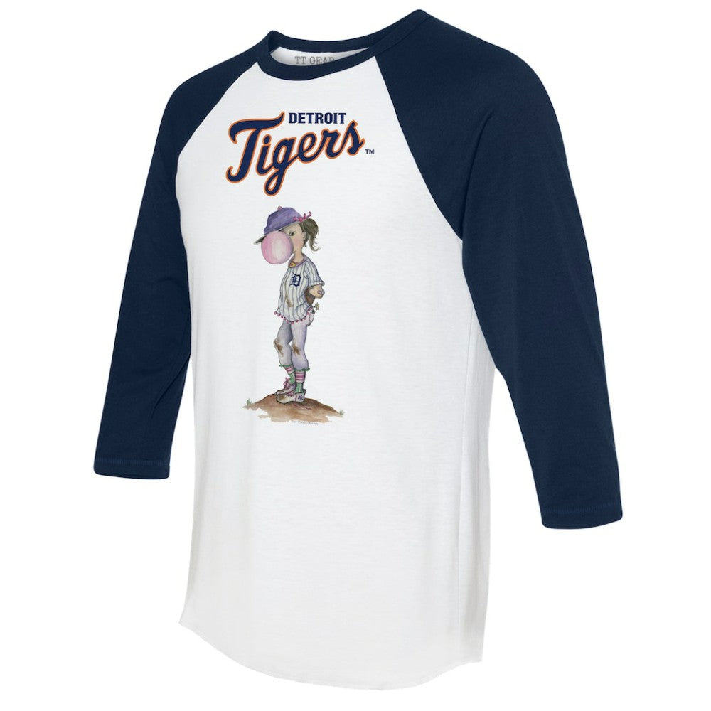 Detroit Tigers Tiny Turnip Women's Bubbles 3/4-Sleeve Raglan T-Shirt Discount