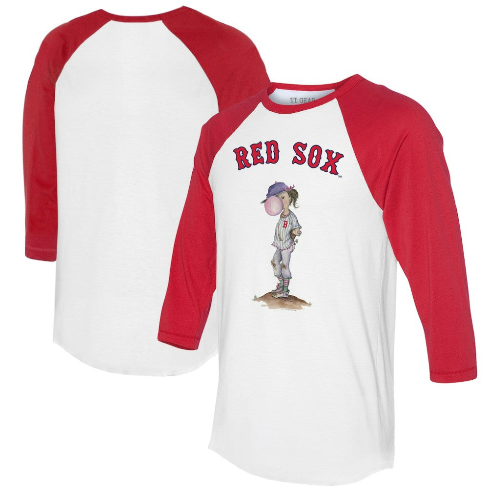 Boston Red Sox Tiny Turnip Women's Bubbles 3/4-Sleeve Raglan T-Shirt Outlet