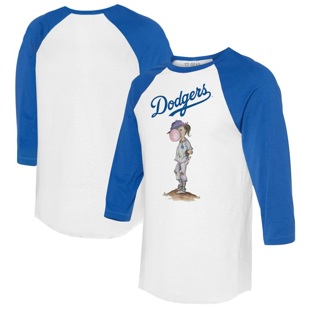 Los Angeles Dodgers Tiny Turnip Women's Bubbles 3/4-Sleeve Raglan T-Shirt Online